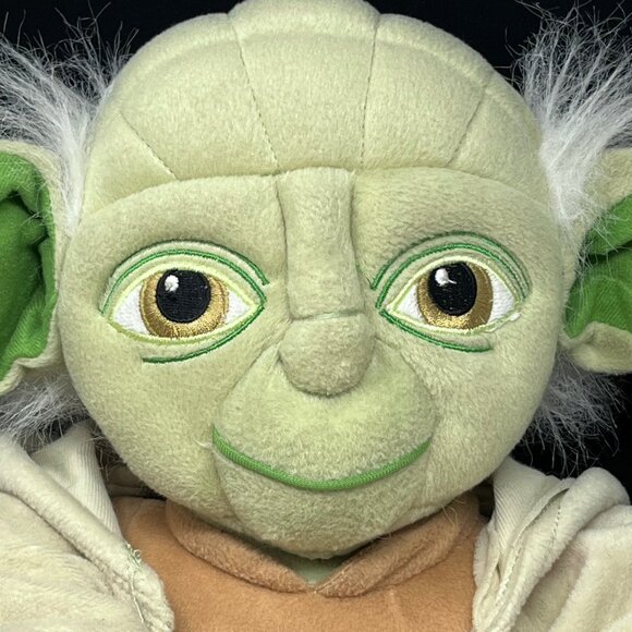 Star Wars Yoda Plush Stuffed Animal Removeable Jedi Robe Jay Franco 13" Sitting - Picture 4 of 11
